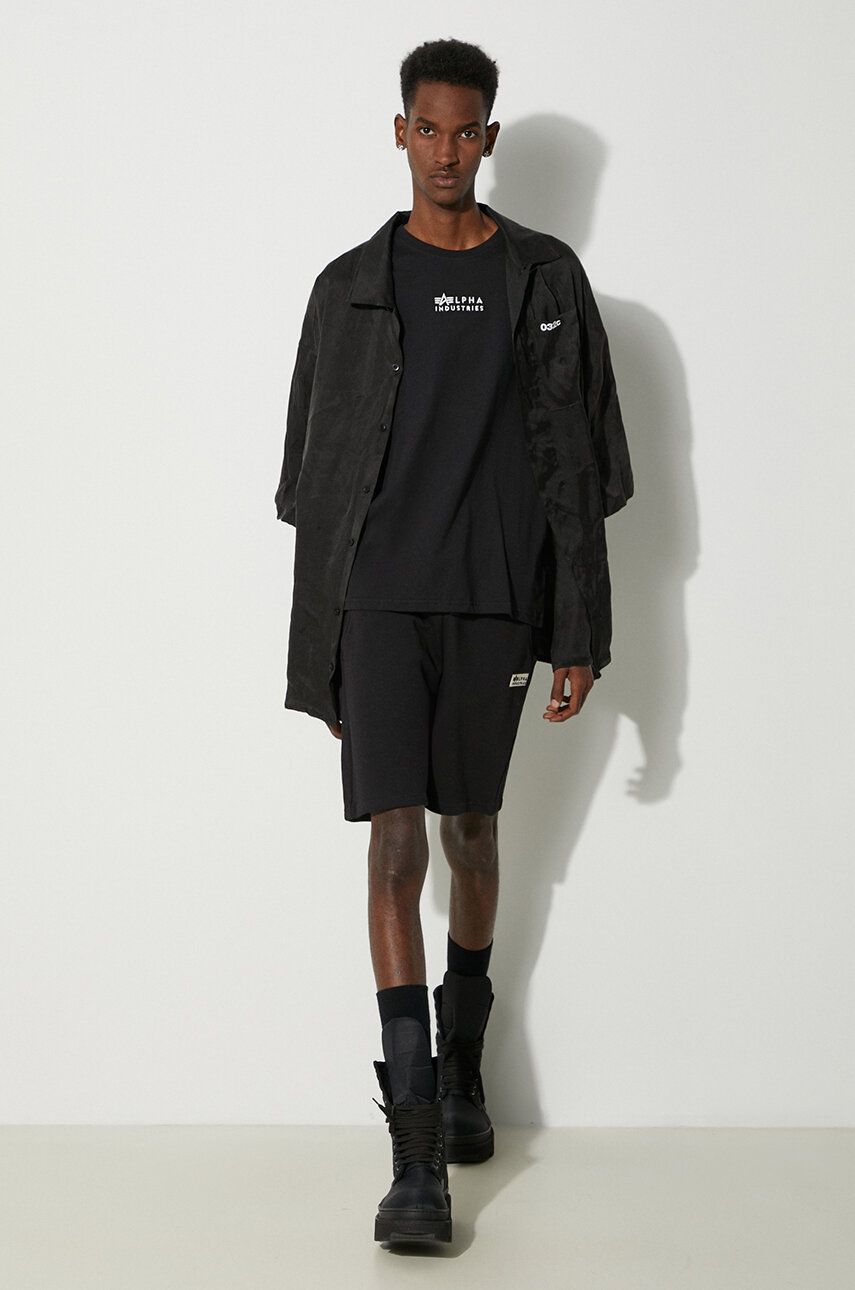 Tričko Alpha Industries T-Shirt With Print Čierna | 118529.649, 1