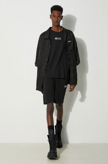 Tričko Alpha Industries T-Shirt With Print Čierna | 118529.649, 1