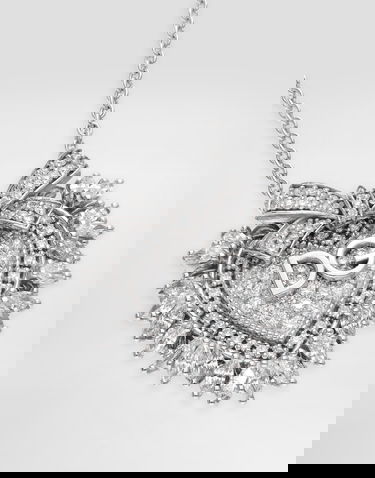 Náhrdelník Dolce & Gabbana Dolce & Gabbana Devotion 18K White Gold Diamond Heart Pendant Necklace Metalická | WNND1KWWH0180001, 2