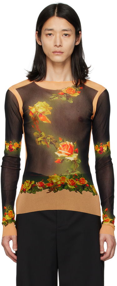 Tričko Jean Paul Gaultier Gaultier Fleurs Long Sleeve T-Shirt Oranžová | 23/12-U-TO062-T525-6800, 0