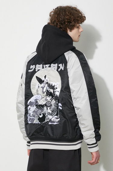 Bomber bunda Alpha Industries Japan Warrior Souvenir Bomber Jacket Čierna | 146101, 0