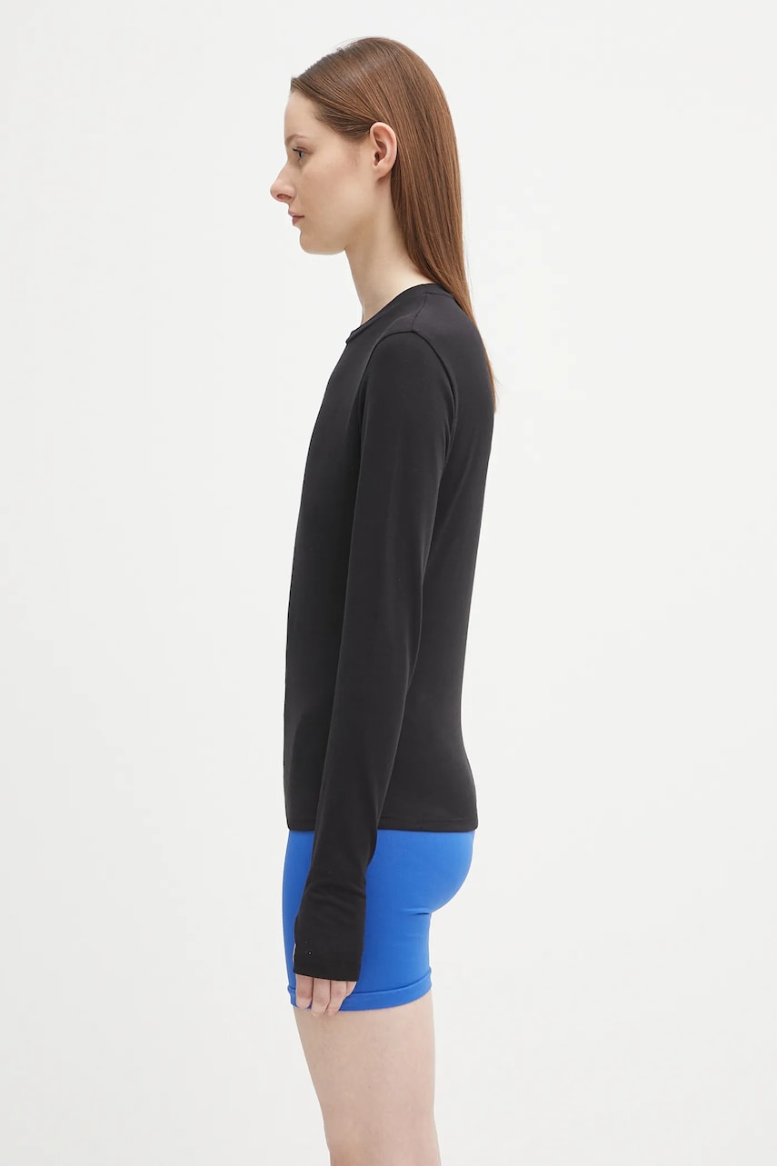 Tričko PANGAIA Pangaia Cotton-Stretch Long-Sleeved Top Čierna | 10002429, 1