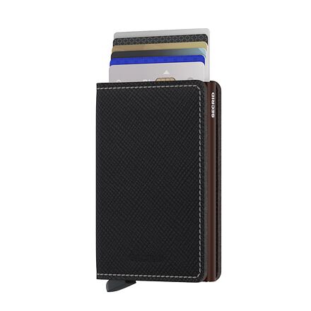 Peňaženka Secrid Secrid Slimwallet Saffiano Card Holder Čierna | SSa-Brown, 1