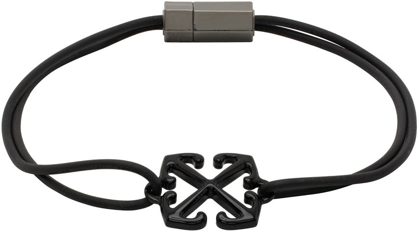 Náramok Off-White Black Arrow Rubber Bracelet Čierna | OMOA10AF24MET0011010, 0