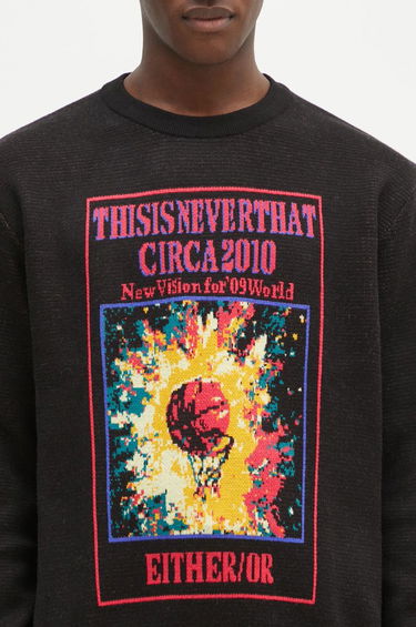 Sveter thisisneverthat thisisneverthat Basketball Hoop Knit Sweater Čierna | TN243KKNPK04, 3