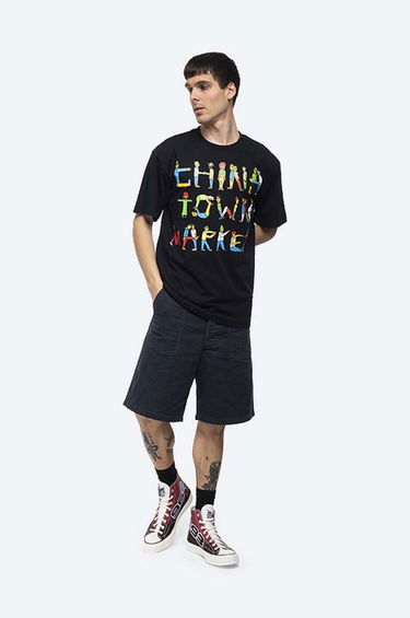 Tričko MARKET Chinatown City Aerobics T-Shirt With Print Čierna | CTM1990462, 1