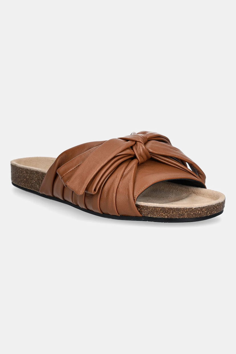 Tenisky a topánky JW Anderson JW Anderson Knotted Leather Slides Hnedá | SN0096.LA0161.640