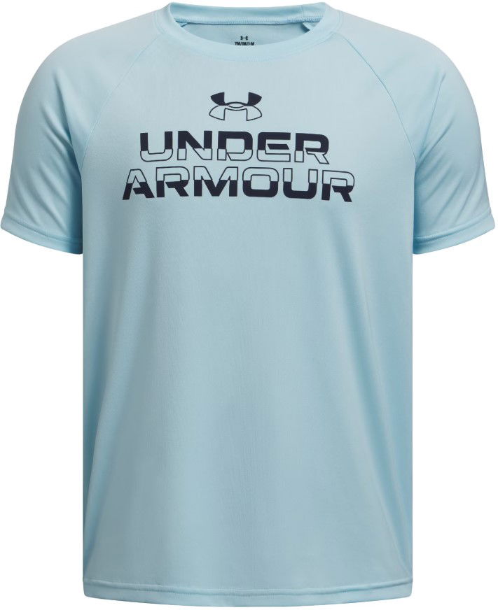 Tričko Under Armour Under Armour Tech Split Wordmark Short Sleeve T-Shirt Modrá | 1383010-494, 0