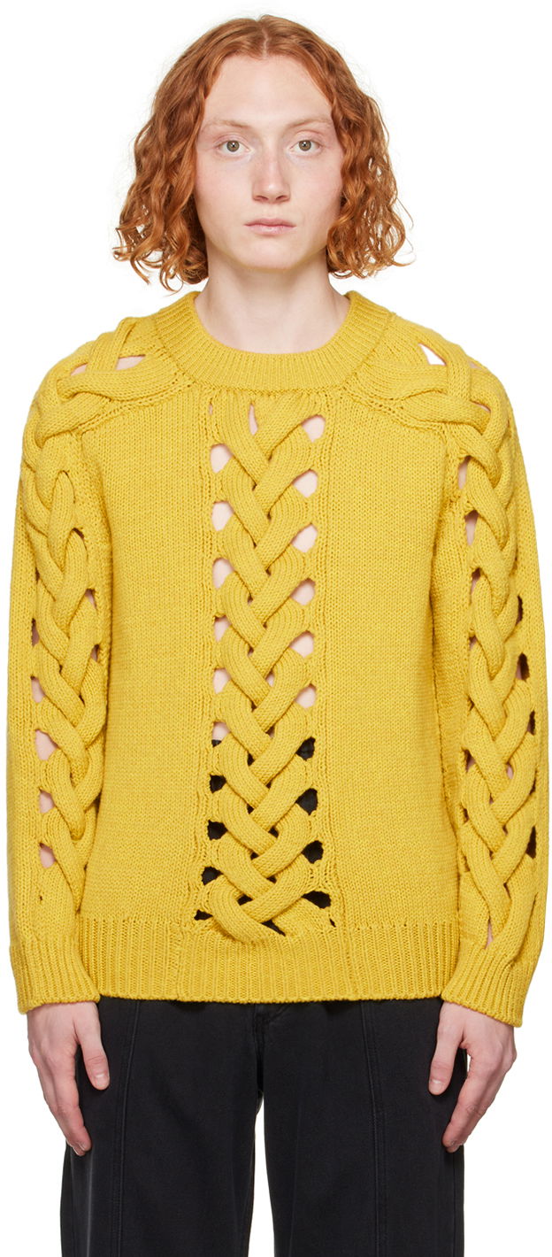 Cable Knit Cutout Detail Sweater