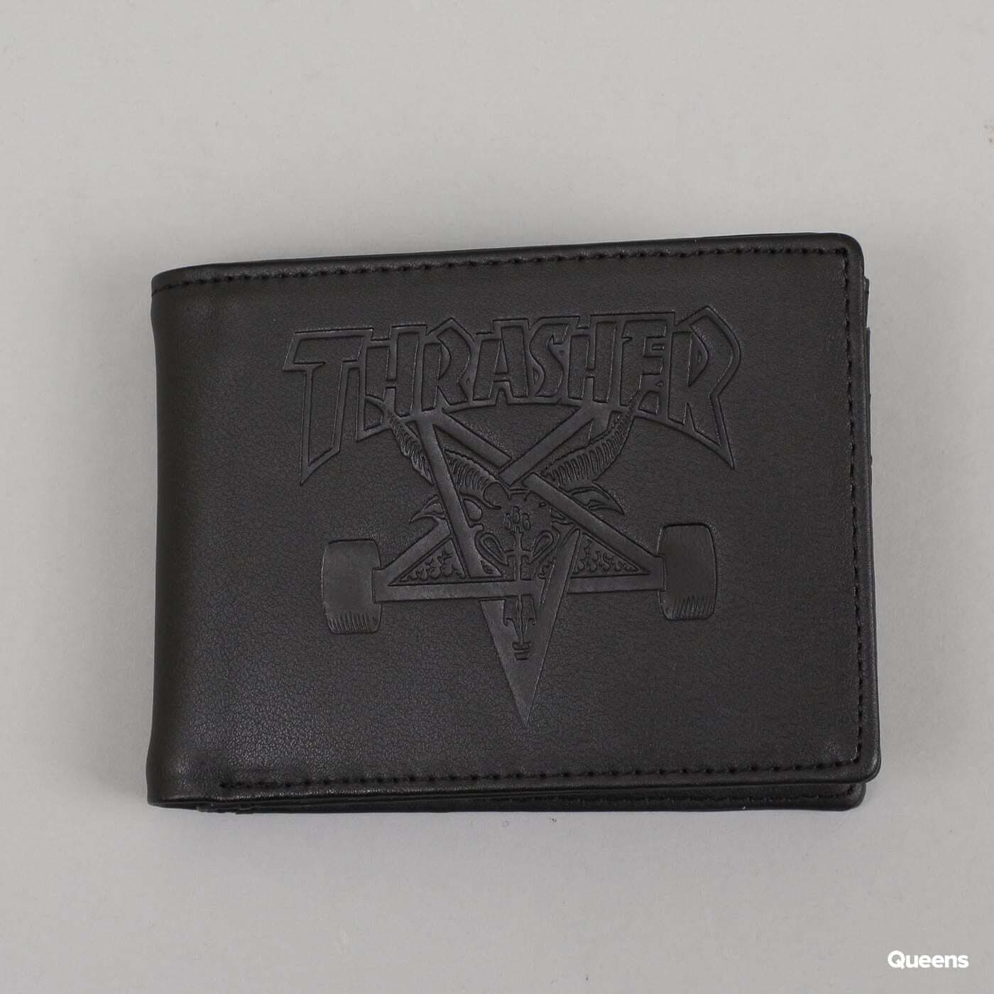 Peňaženka Thrasher Skategoat Leather Wallet Black Universal Čierna | 022594, 0