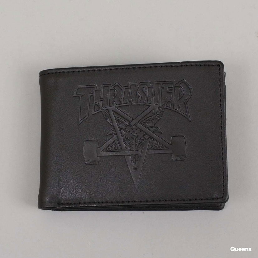 Peňaženka Thrasher Skategoat Leather Wallet Black Universal Čierna | 022594