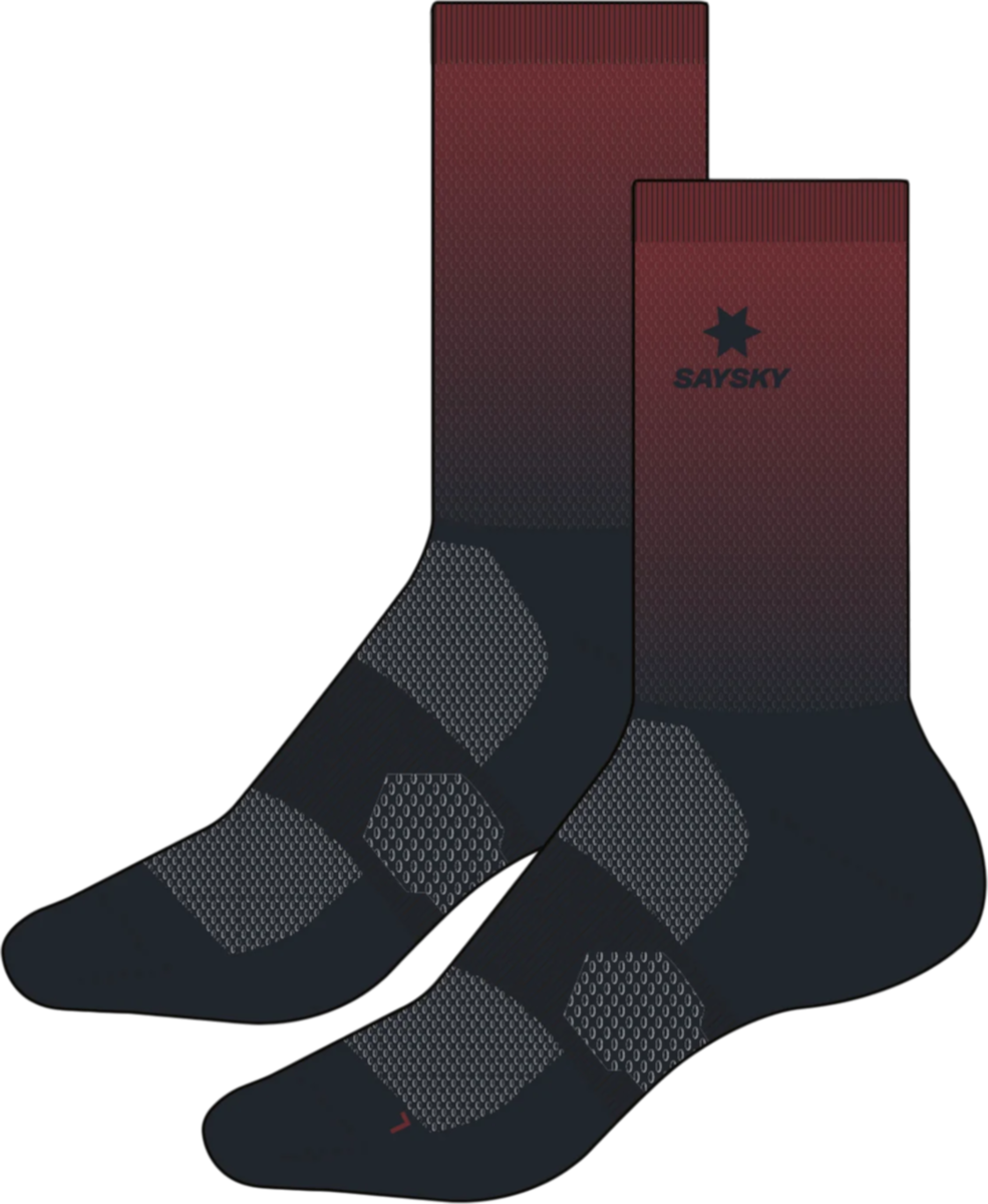 Ponožky Saysky Saysky Drip Dye High Socks Vínová | ouaso201c1036-ouaso201c1036, 1