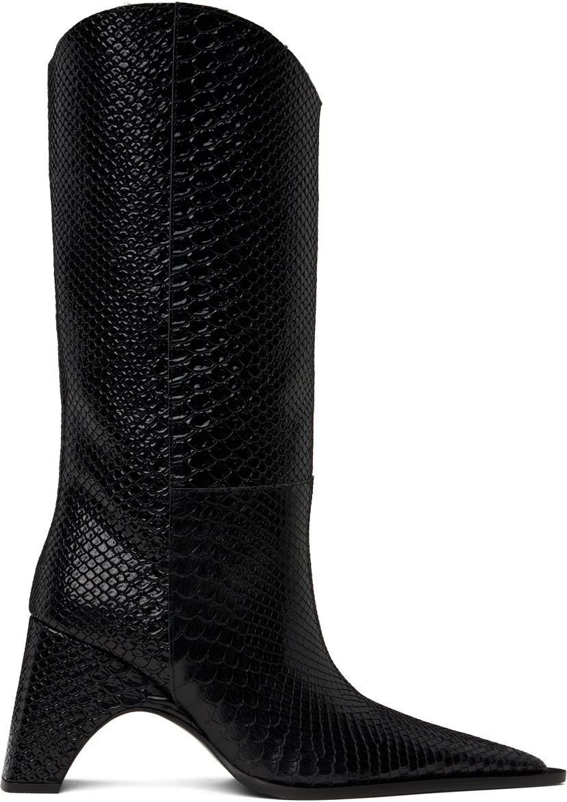 Oblečenie Coperni Coperni Python Embossed Bridge Cowboy Boots Čierna | COPSH16F6047