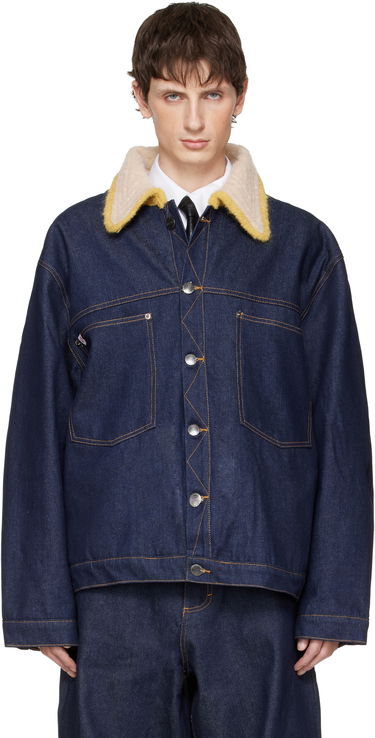 Bunda Charles Jeffrey Loverboy Charles Jeffrey LOVERBOY Knitted Collar Denim Jacket Modrá | 052010401, 0