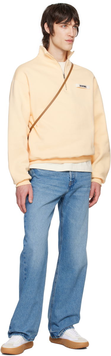 Mikina Jacquemus Jacquemus Gros Grain Zipped Rollneck Sweatshirt Béžová | 25E255JS283-2458, 3
