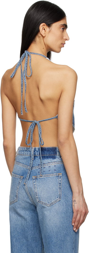 Tielko Ksubi Ksubi Bolt Swept Denim Halter Top Modrá | WSP25FT005, 2