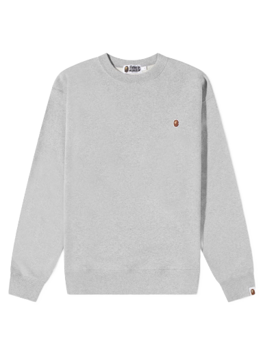 Mikina BAPE Head One Point Relaxed Fit Crew Sweat Grey Šedá | 001SWJ301015M-GRY