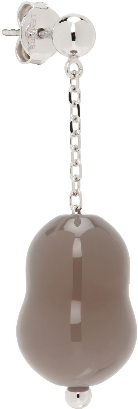 Náušnice LEMAIRE LEMAIRE Carved Stone Single Earring Šedá | JW0066 LO0047, 1