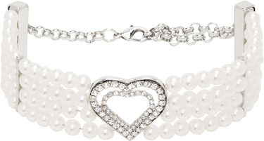 Náramok Blumarine Blumarine Faux-Pearl Heart Choker Biela | P522W329A, 0