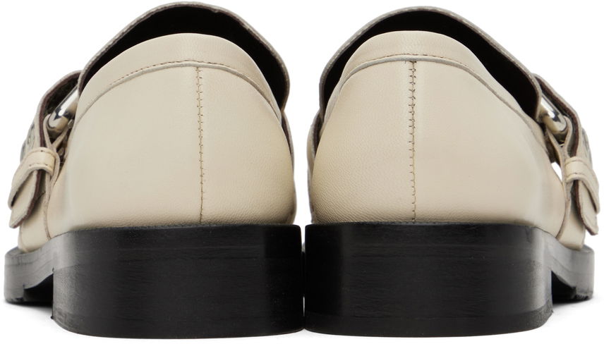 Tenisky a topánky BY FAR SSENSE Work Capsule Rafael Buckled Leather Loafers Béžová | 23CASOLOLCENAP, 1