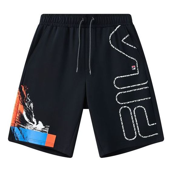 Šortky FILA Logo Print Casual Shorts Čierna | F11M128607F-NV