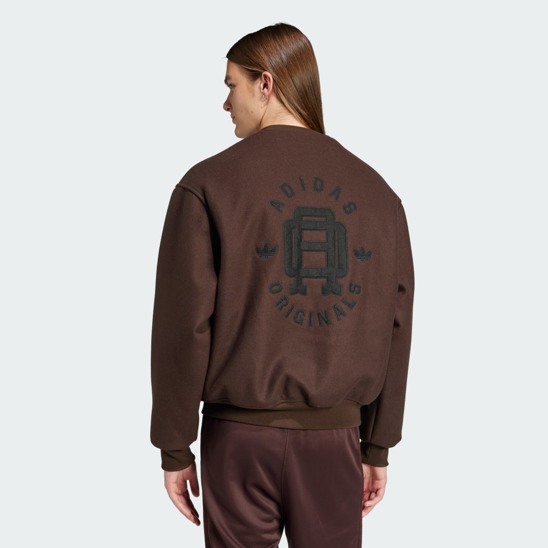 Bomber bunda adidas Originals Brown Varsity Jacket Hnedá | JD0686, 1