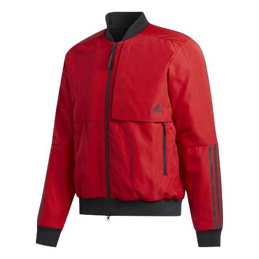 Bomber bunda adidas Originals Bomb Series Pattern Jacket Červená | GG0765