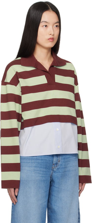 Sveter Max Mara Weekend Max Mara Halle Cropped Striped Polo Zelené | 2515951021600, 1