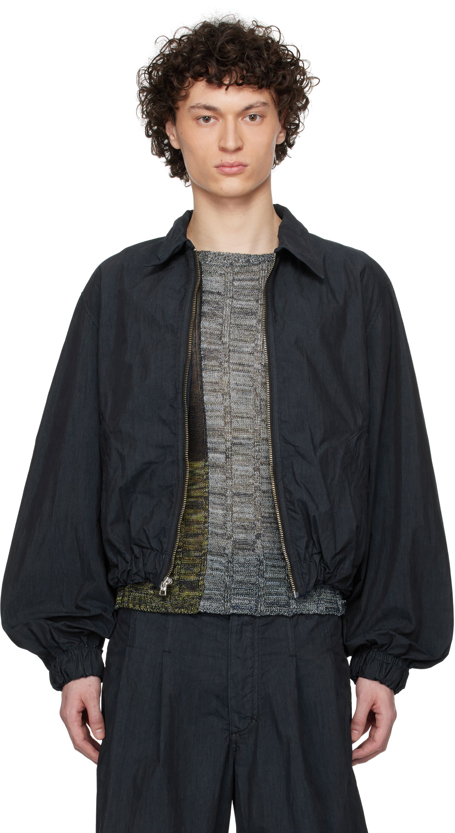 Bomber bunda Eckhaus Latta Eckhaus Latta Flight Jacket Čierna | 1227-EL-PS25-A - ANTHRACITE, 0
