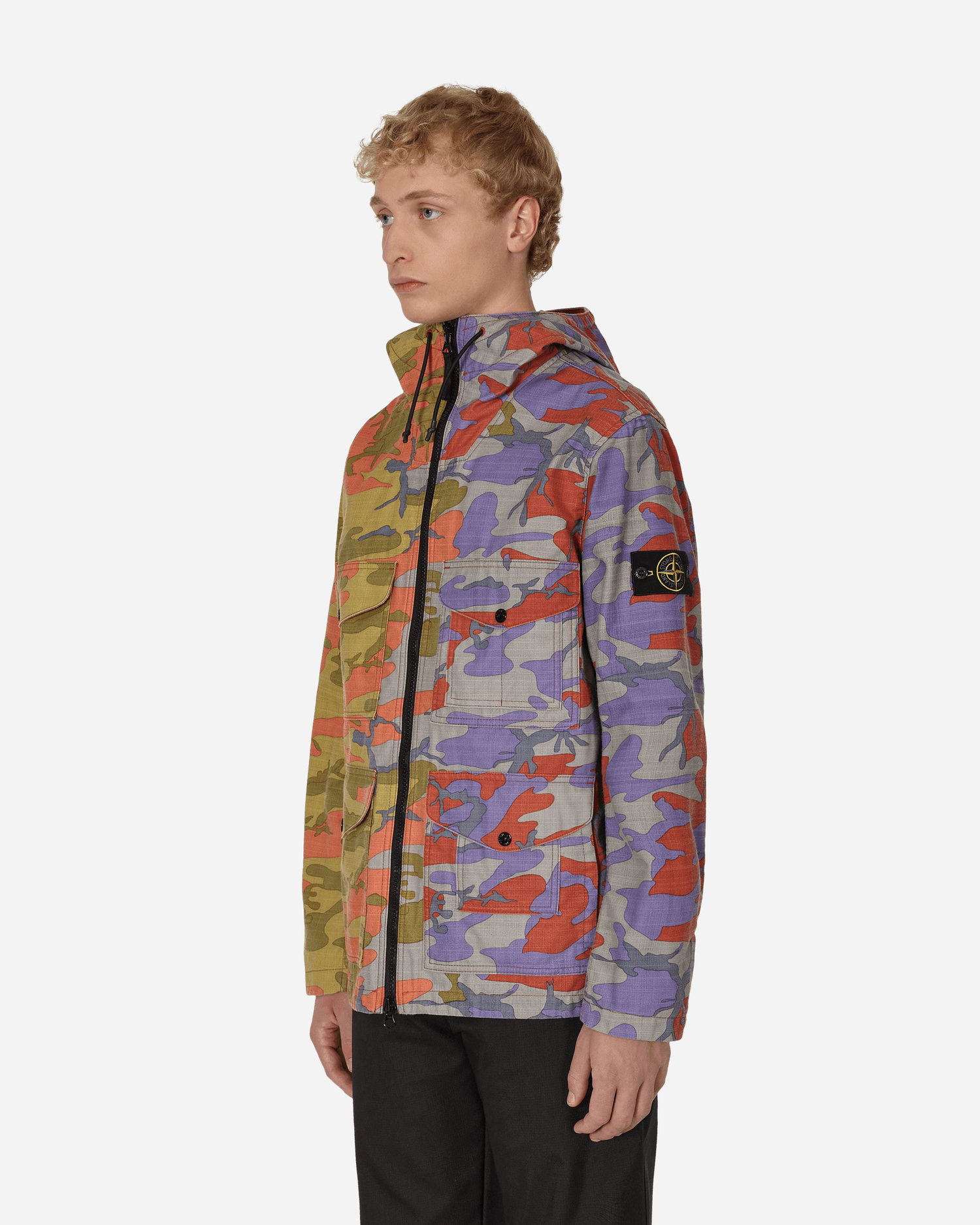Bunda Stone Island Heritage Camo Hooded Light Jacket Rôznofarebný | 7715Q02E1 V0015, 1