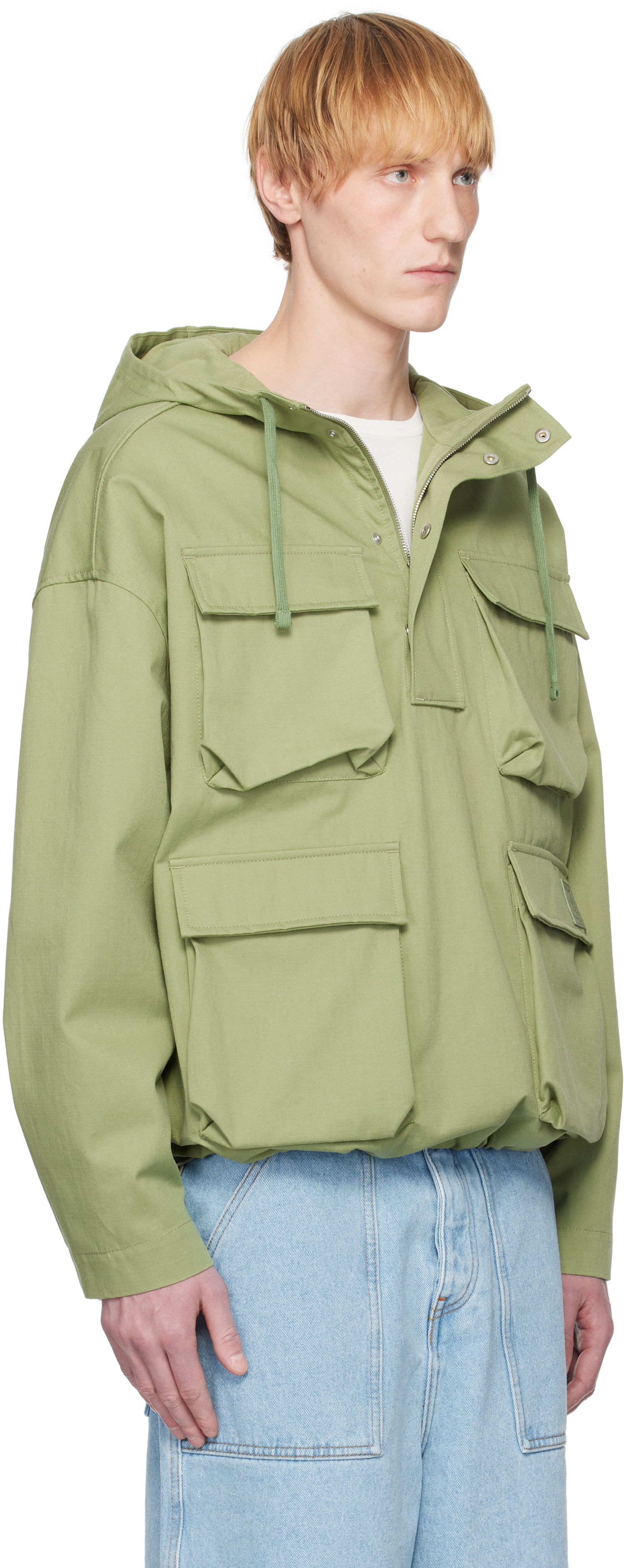 Parka MAISON KITSUNÉ Maison Kitsuné Hooded Popover Jacket Zelené | OM02112WW9026, 1