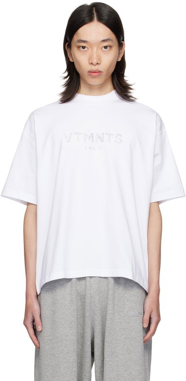 Tričko VETEMENTS VTMNTS Paris Crystal T-Shirt Biela | VL22TR300W, 0