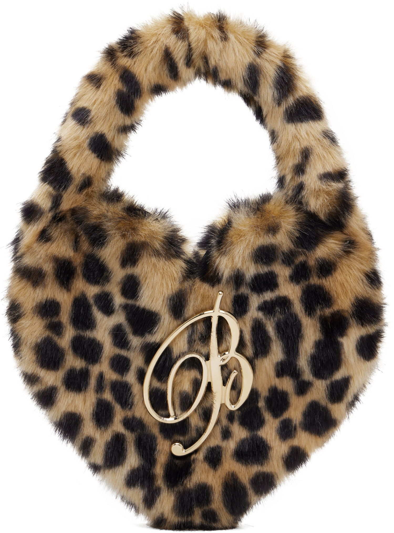 Kabelka Blumarine Blumarine Heart Faux-Fur Bag Hnedá | P5HHW087A, 0