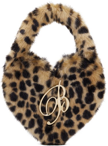 Kabelka Blumarine Blumarine Heart Faux-Fur Bag Hnedá | P5HHW087A, 0