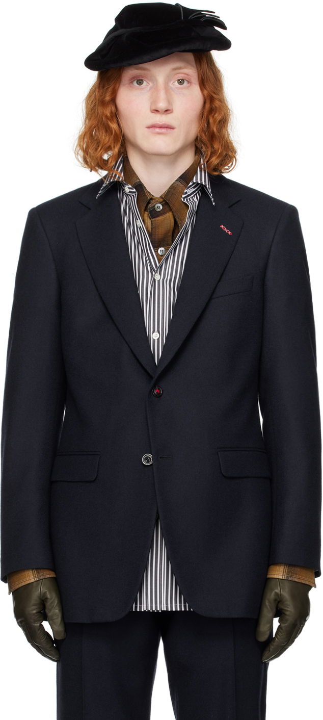 Kabáty Maison Margiela Stitch Blazer Navy | SI1BN0007 S60309