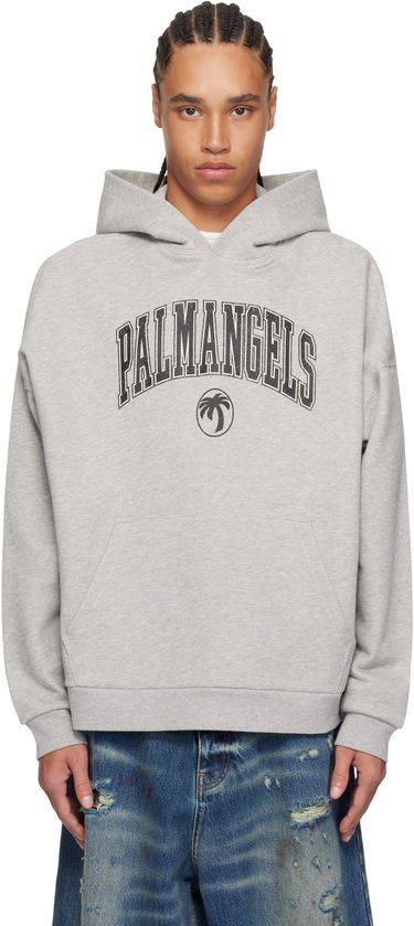 Mikina Palm Angels Palm Angels College Logo Hoodie Šedá | PMBB155S25FLE0010810, 0