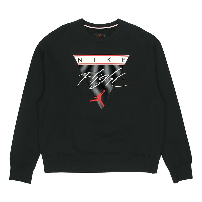 Mikina Jordan Air Jordan Flight Print Crewneck Sweatshirt Čierna | CZ8265-010