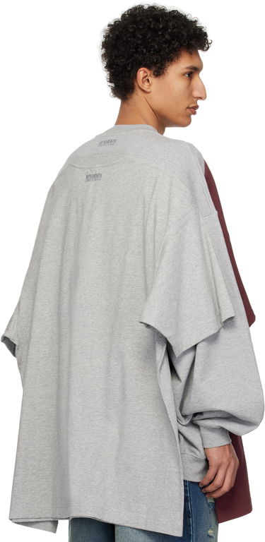 Tričko VETEMENTS Vetements Runway Merged T-Shirt Sweatshirt Vínová | UA66CW630G, 2