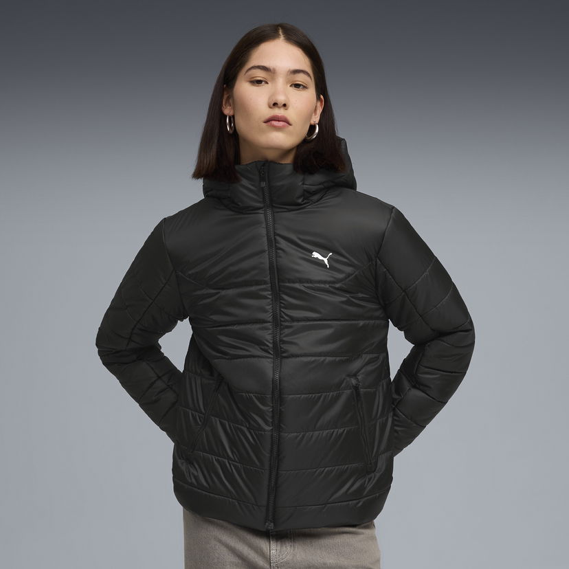 Prešívaná bunda Puma Essentials Padded Hooded Jacket Čierna | 685231_01