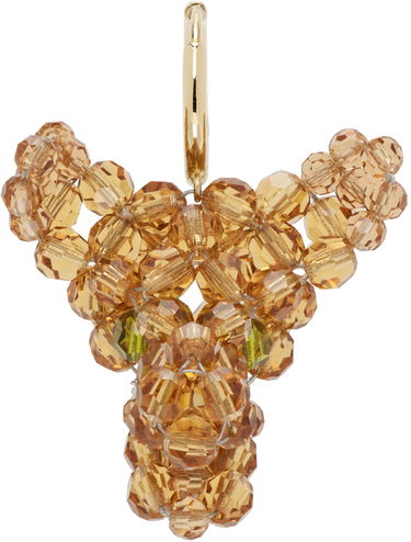Náušnice Simone Rocha Simone Rocha Creature Trophy Head Beaded Single Earring Žltá | ERG511-M 0903, 0