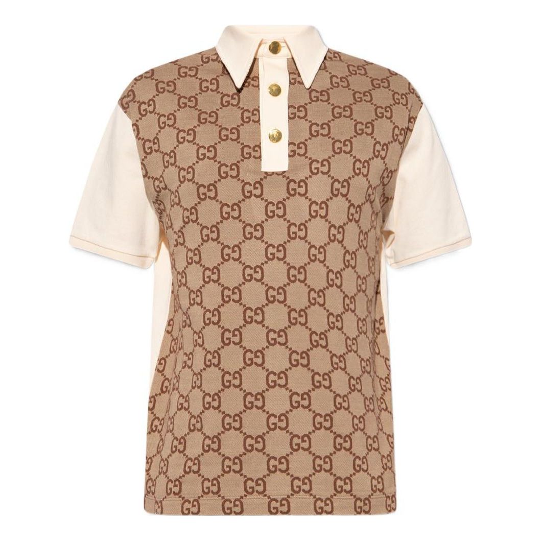 Polo tričko Gucci Jumbo GG Jacquard Polo Hnedá | 682015-XJD1F-2270, 0
