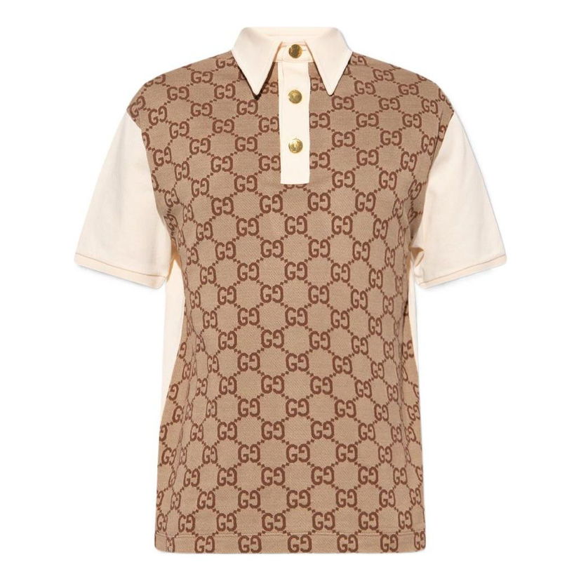 Polo tričko Gucci Jumbo GG Jacquard Polo Hnedá | 682015-XJD1F-2270