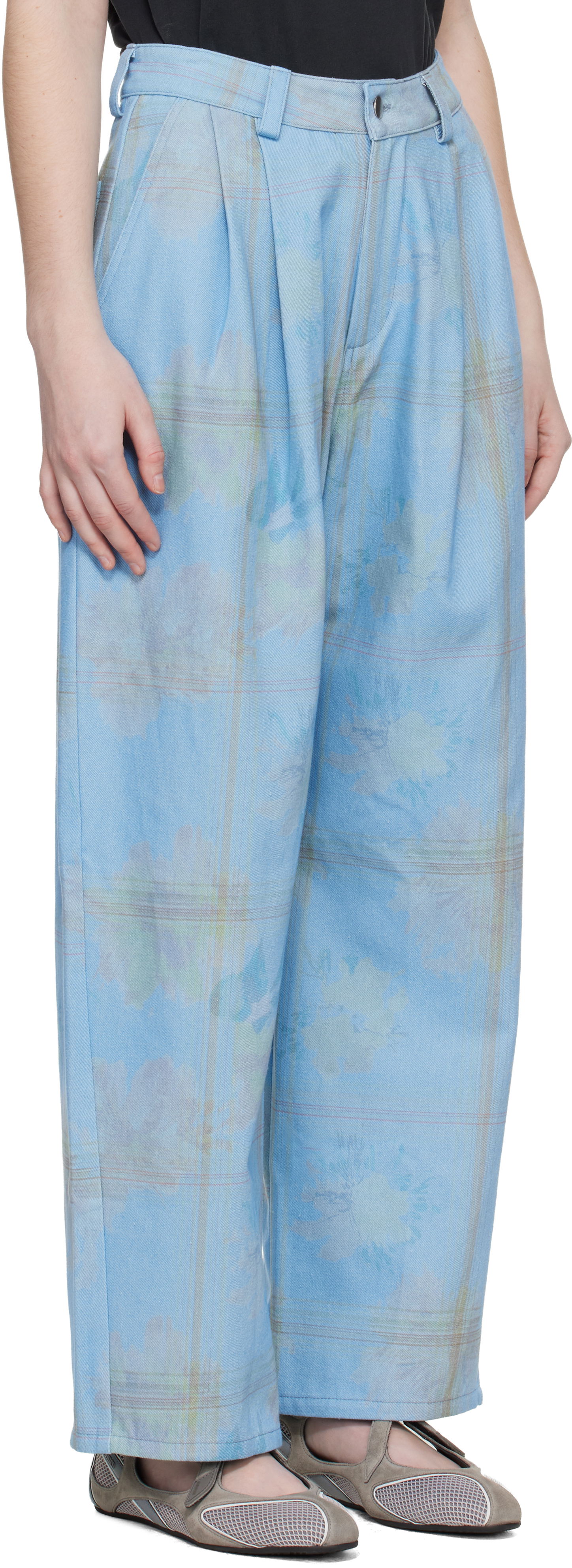 Nohavice Collina Strada Catchfly Pleated Wide-Leg Denim Trousers Rôznofarebný | XX6006, 1
