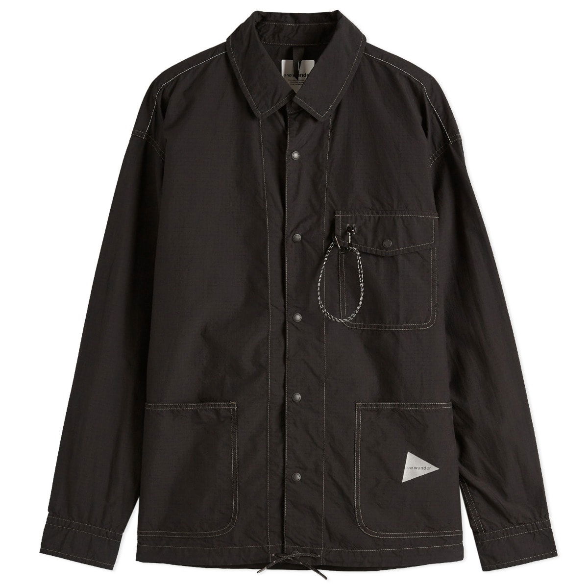 Vetrovka and wander And Wander Cordura Cotton Ripstop Shirt Jacket, Size Large Čierna | 5745183074-010, 1
