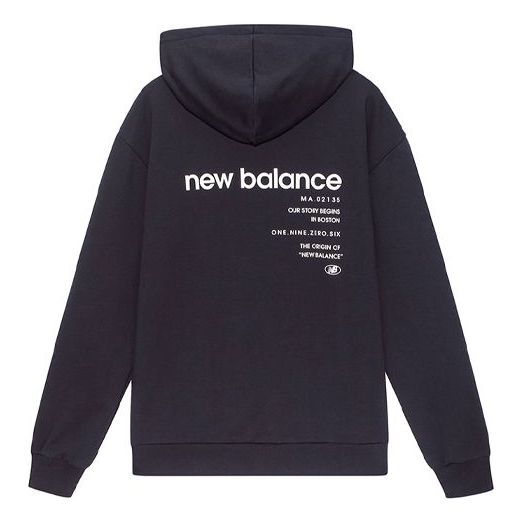 Mikina New Balance Essentials Stacked Logo Hoodie Navy | 5CB43313-BK