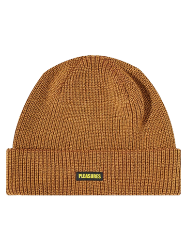 Kulicha Pleasures Impact Logo Beanie Hnedá | P22F063-TAN