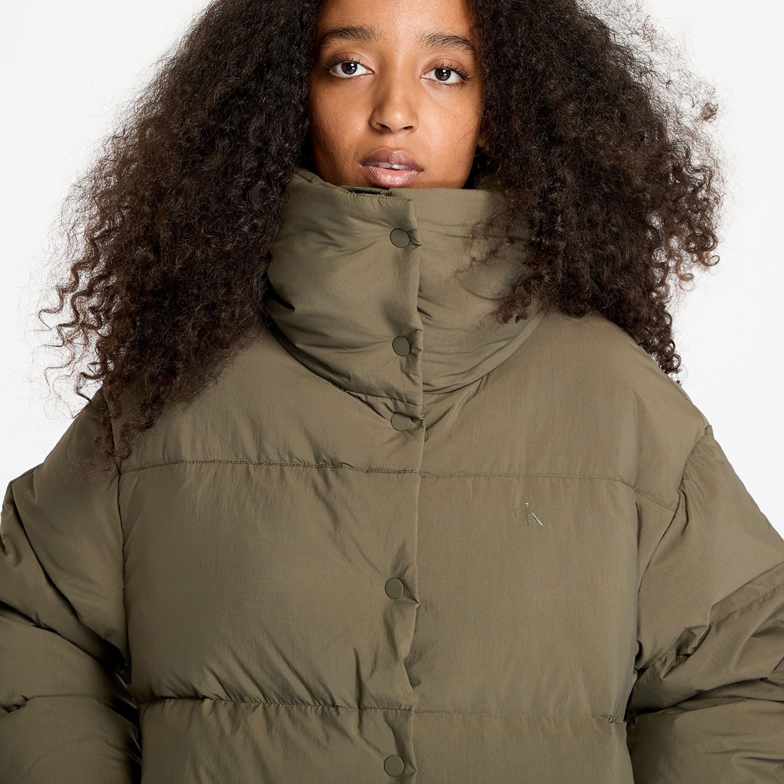 Jeans Relaxed Puffer Jacket Gray