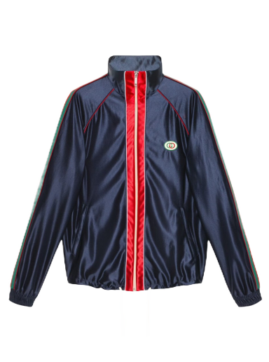 Bunda Gucci Shiny Jersey Jacket Navy | 655341 XJDF1 4330