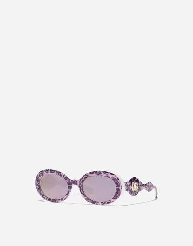 Slnečné okuliare Dolce & Gabbana Dolce & Gabbana Maiolica Print Oval Sunglasses Fialová | VG4006VP95R9V000, 1