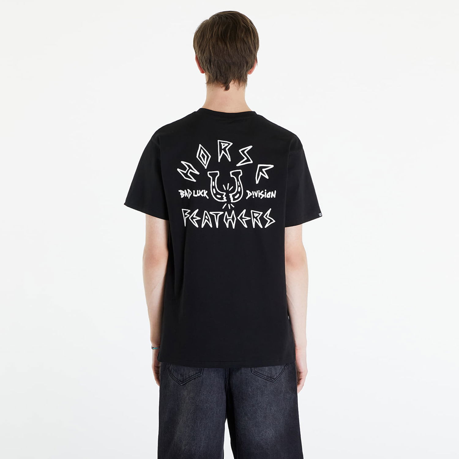 Tričko Horsefeathers Bad Luck T-Shirt Black Čierna | SM1341A, 1